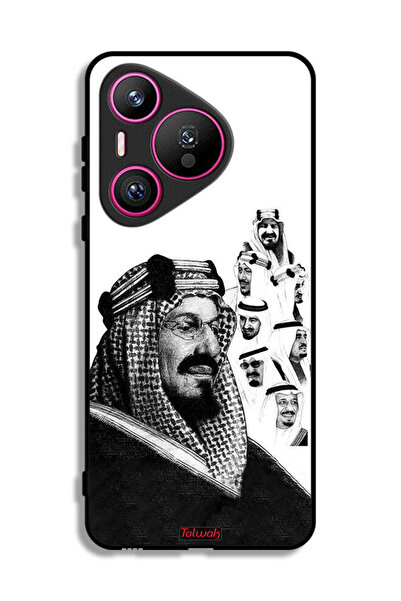 Tolwak غطاء حماية لهاتف هواوي بيورا 70، ملصق فني أبيض وأسود برسومات ملوك المم...