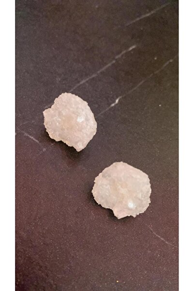 MISS GOLDEN Pearlescent White Colored Crystal Shape Gold Accessory Epoxy Earrings Handmade Gift