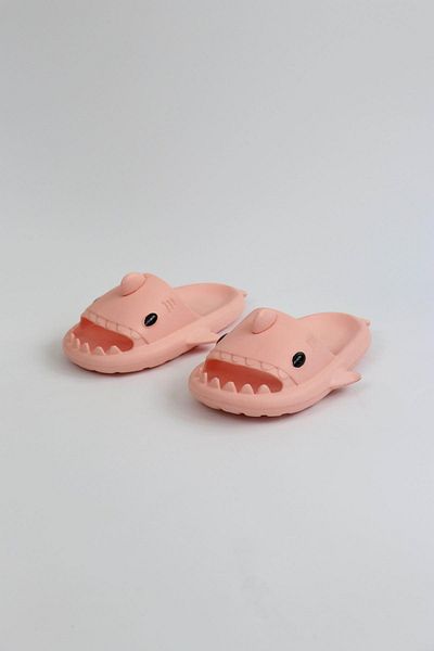 Celira Hs00 Shark Pink Unisex Full Orthopedic Slippers Shark Slides