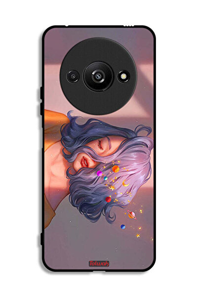 Tolwak غطاء حماية شاومي ريدمي A3 4G بتصميم فتاة وفن الفضاء