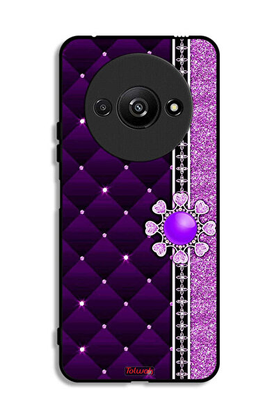 Tolwak Xiaomi Redmi A3 4G Protective Case Cover Glitter Hearts