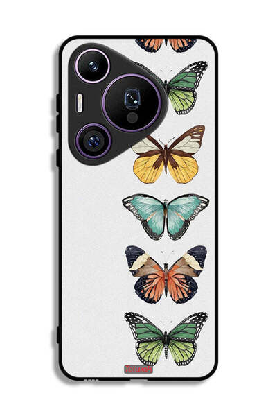 Tolwak غطاء حماية لهاتف هواوي بيورا 70 برو بنقشة أربع فراشات