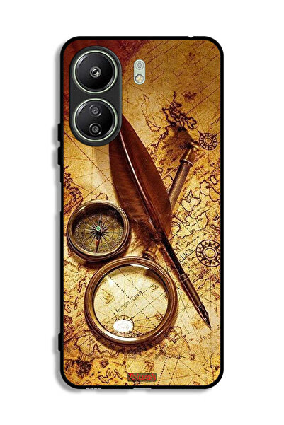 Tolwak غطاء حماية لهاتف شاومي ريدمي 13 سي بتصميم بوصلة عتيقة