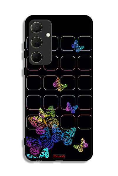 Tolwak Samsung Galaxy A35 5G Protective Case Cover Colorful Butterflies