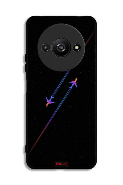 Tolwak Xiaomi Redmi A3 4G Protective Case Cover Airplanes Art