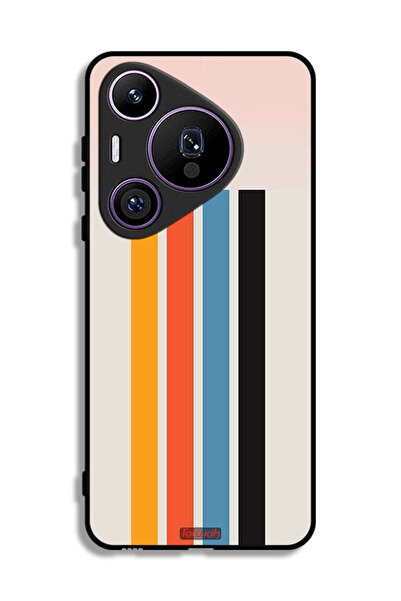 Tolwak غطاء حماية لهاتف هواوي بيورا 70 برو بنمط خطوط مستقيمة