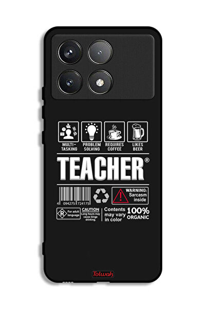 Tolwak Xiaomi Poco F6 Pro Protective Case Cover Teacher Sticker