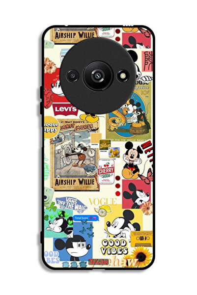 Tolwak Xiaomi Redmi A3 4G Protective Case Cover Chose Happy And Stickers