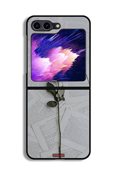 Tolwak غطاء حماية لهاتف سامسونج جالاكسي زد فليب 6 وردي على ورق