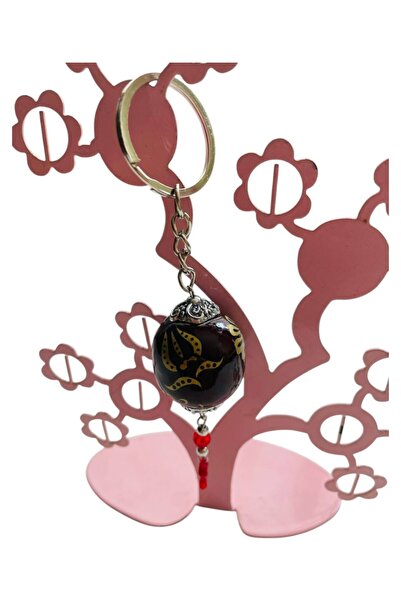 GALATA GIFT Μπρελόκ με κεραμική μπάλα με μοτίβο πλακιδίων, πλακάκι, πολύχρωμο μπρελόκ με μοτίβο τουλίπας