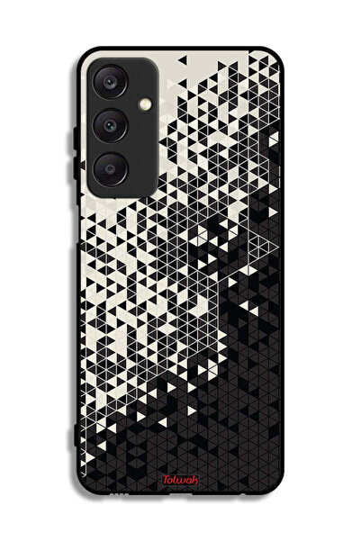 Tolwak غطاء حماية لهاتف سامسونج جالاكسي A25 5G بنمط مثلث فني رقمي