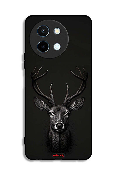 Tolwak غطاء حماية لهاتف Vivo Y38 5G برسومات غزال رقمية