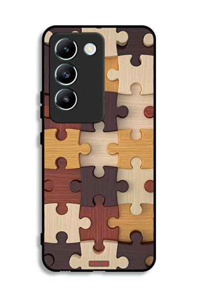 Tolwak غطاء حماية لهاتف Vivo V30 Lite 4G بنمط خشبي