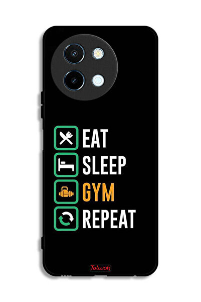 Tolwak Vivo Y38 5G Protective Case Cover Eat Sleep Gym Repeat