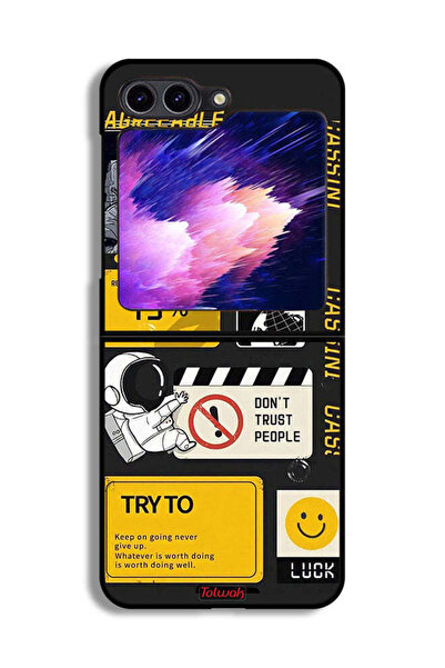 Tolwak غطاء حماية لهاتف Samsung Galaxy Z Flip6 بتصميم رائد فضاء
