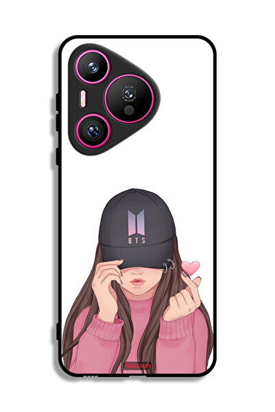 Tolwak غطاء حماية لهاتف هواوي بيورا 70 - فتاة تصنع سناب شات