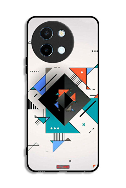 Tolwak غطاء حماية لهاتف Vivo Y38 5G بأشكال مربعة ومثلثة ونمط تجريدي