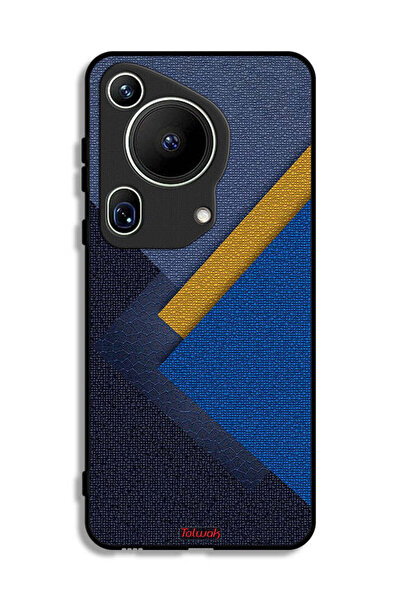 Tolwak غطاء حماية لهاتف هواوي بيورا 70 ألترا بنقشة مثلثات جلدية