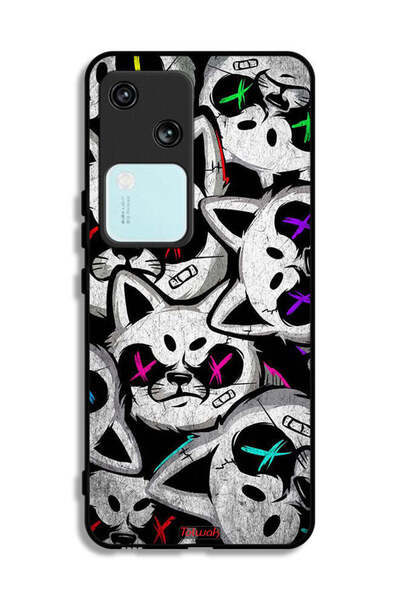 Tolwak غطاء حماية لهاتف Vivo V30 5G بطبعة قطط مارشميلو