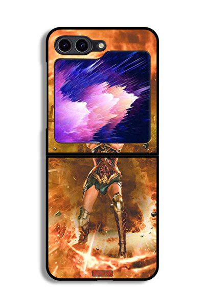 Tolwak غطاء حماية لهاتف Samsung Galaxy Z Flip6 بتصميم Wonder Women