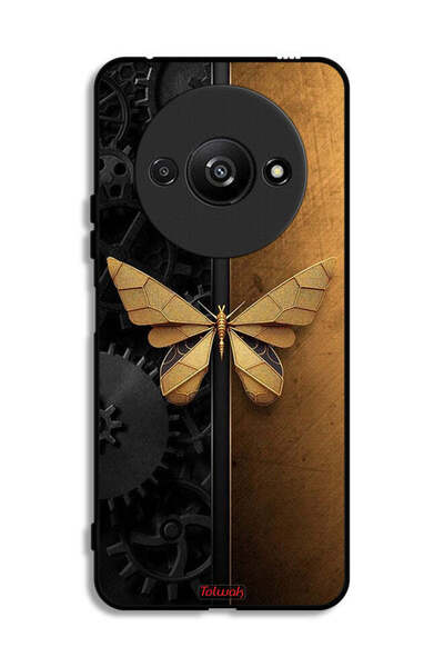 Tolwak Xiaomi Redmi A3 4G Protective Case Cover Steel Butterfly