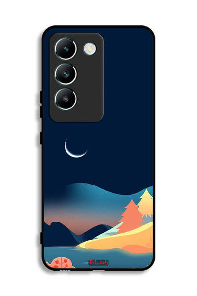 Tolwak غطاء حماية لهاتف Vivo V30 Lite 4G برسومات تجريدية على شكل قمر