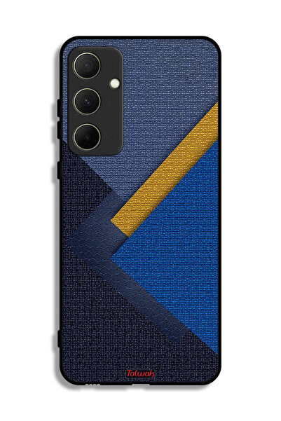 Tolwak غطاء حماية لهاتف سامسونج جالاكسي A35 5G بنقشة مثلثات جلدية