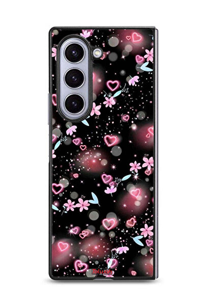 Tolwak غطاء حماية لهاتف سامسونج جالكسي زد فولد 6 بنقشة قلوب وأزهار صغيرة