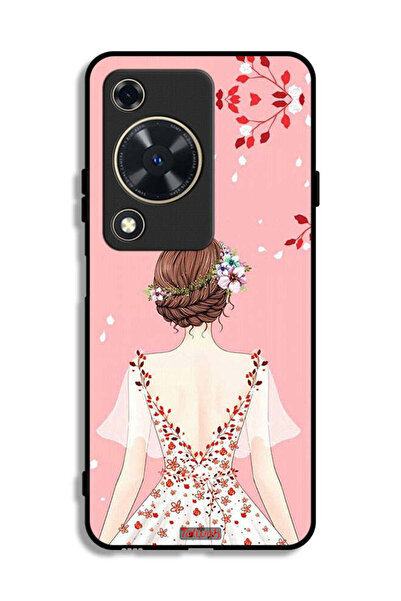 Tolwak غطاء حماية لهاتف هواوي إنجوي 70 برسومات فتاة واقفة