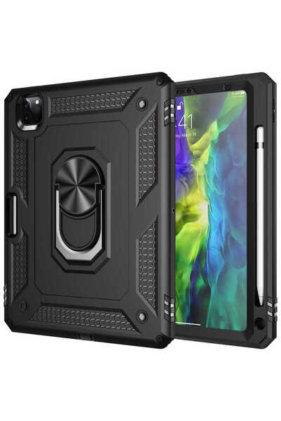 İLKATEK iPad Pro 11 2020 (الجيل الثاني) - غطاء IKTK Tablet Vega المتوافق - أسود