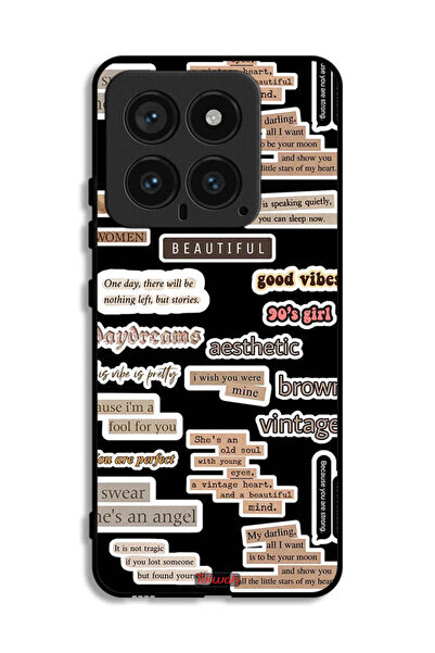 Tolwak Xiaomi 14 Protective Case Cover Beautiful Quotes Stickers