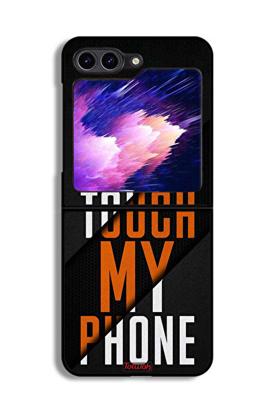 Tolwak غطاء حماية لهاتف Samsung Galaxy Z Flip6 - لا تلمس هاتفي