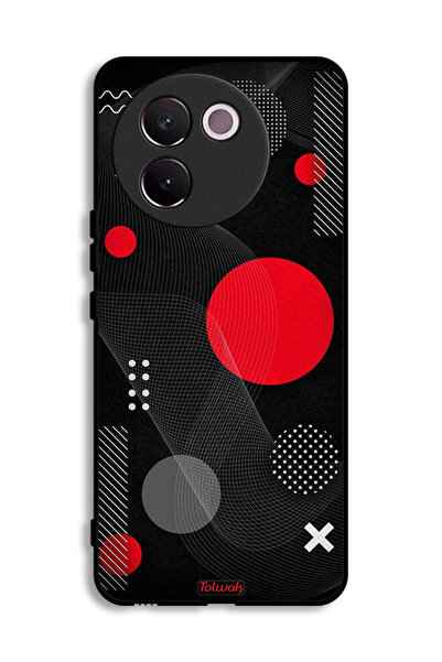 Tolwak غطاء حماية لهاتف Vivo V30e 5G بنمط دائري ومتقاطع