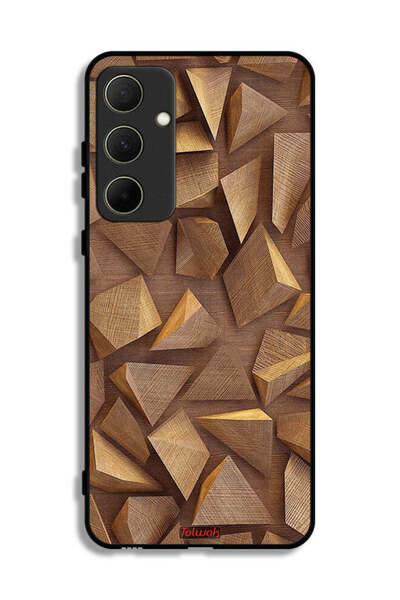 Tolwak Samsung Galaxy A35 5G Protective Case Cover Wood Pieces Art