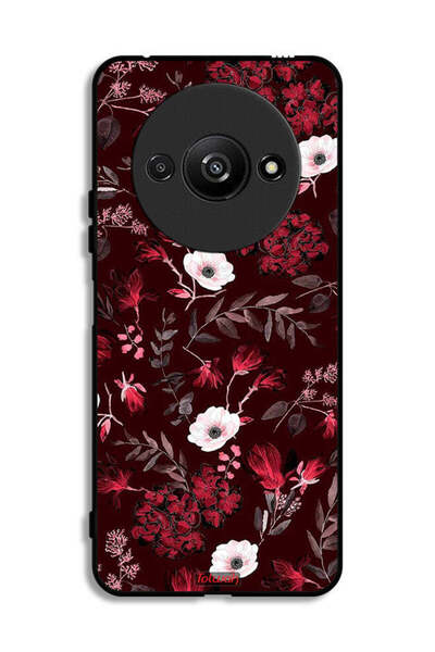 Tolwak Xiaomi Redmi A3 4G Protective Case Cover Small Flowers And Tropical Le...