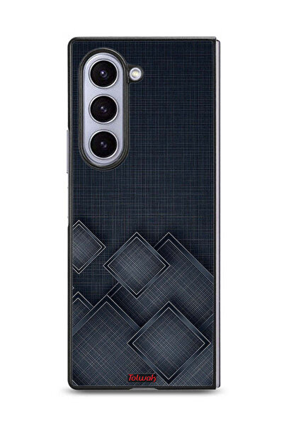 Tolwak غطاء حماية لهاتف Samsung Galaxy Z Fold6 بنقشة مربعات على القماش