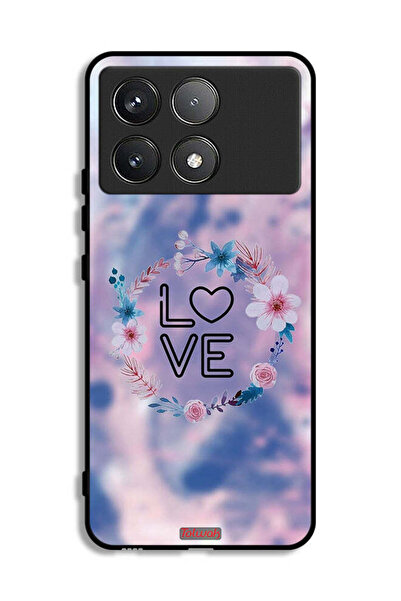 Tolwak غطاء حماية شاومي بوكو F6 برو برسومات زهور الحب الدائرية