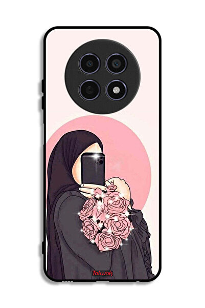 Tolwak غطاء حماية لهاتف Realme 12x 5G مع فن التقاط صور سيلفي أثناء حمل الزهور