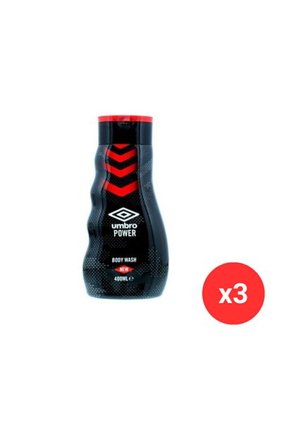UMBRO Gel de duș Power Men, 400 ml x 3 bucăți