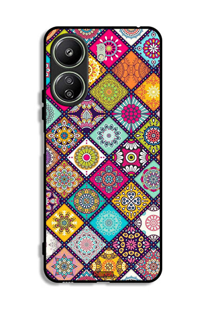 Tolwak غطاء حماية لهاتف شاومي ريدمي 13C بنقشة مربعات ماندالا