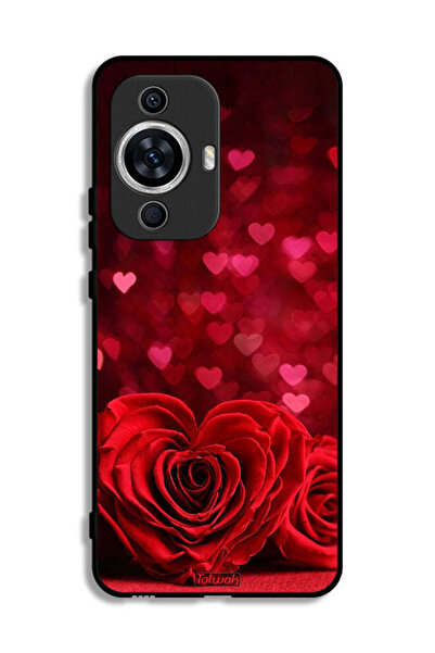 Tolwak غطاء حماية لهاتف هواوي نوفا 12 إس بتصميم زهور على شكل قلب وفن تجريدي