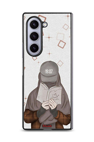 Tolwak غطاء حماية لهاتف سامسونج جالاكسي زد فولد 6 بتصميم فتاة تقرأ الفن