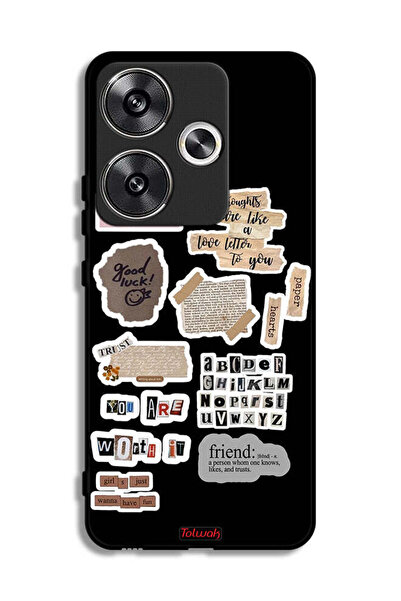 Tolwak Xiaomi Poco F6 5G Protective Case Cover Good Luck Quotes Stickers