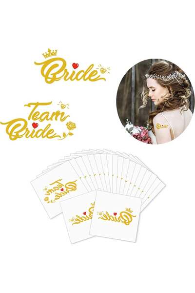 Zerhok Set de 20 tatuaje temporare Zerhok, auriu/roșu, 5,4 x 5,4 cm