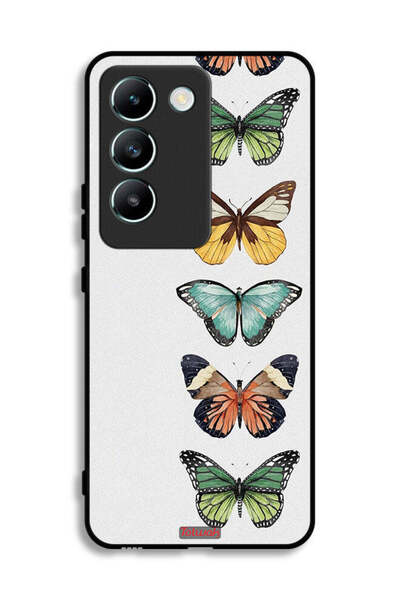 Tolwak غطاء حماية لهاتف Vivo V30 Lite 4G بنقشة أربع فراشات