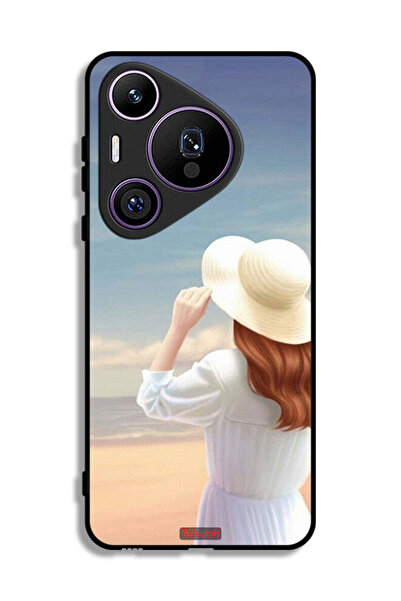 Tolwak غطاء حماية لهاتف هواوي بيورا 70 برو - قبعة فتاة واقفة