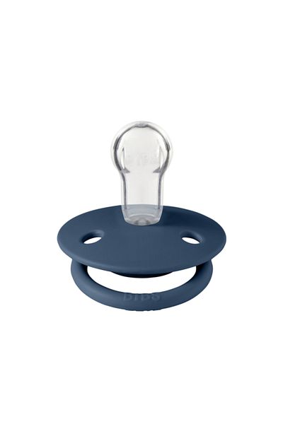 Bibs - Luxury Silicone Pacifier, round nipple, universal size (0-3 years) - Steel Blue