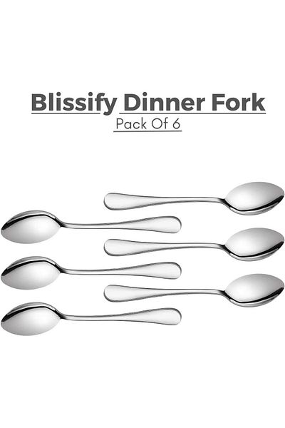 COOYA 6PCS Stainless Steel Dinner Spoon,Heavy-duty Spoon Cutlery Set,Dishwasher Safe,Sleek Gloss Finish