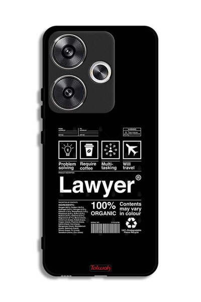 Tolwak Xiaomi Poco F6 5G Protective Case Cover Lawyer Sticker