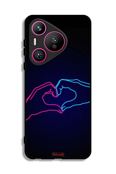 Tolwak غطاء حماية لهاتف هواوي بيورا 70 بتصميم يد تلامس القلب